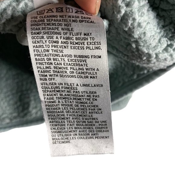 Uniqlo Youth Girls Teal Sherpa Fleece Full Zip Jacket - Picture 6 of 8